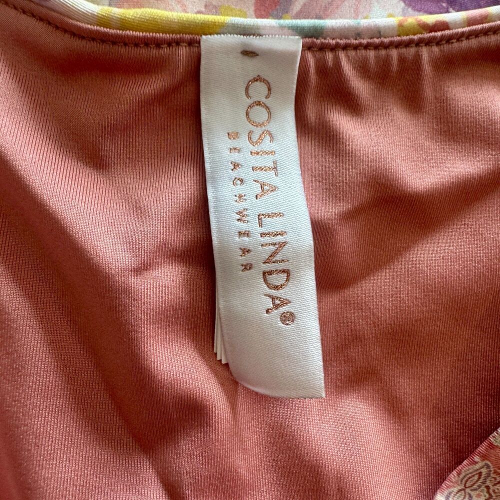 Costa Linda One Piece Plunging Reversible Swim Suit - Women S - NEW w Tags - Picture 4 of 9